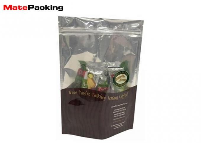 Food Grade Zipper Clear Food Pouches , Clear Plastic Stand Up Pouches For Candy