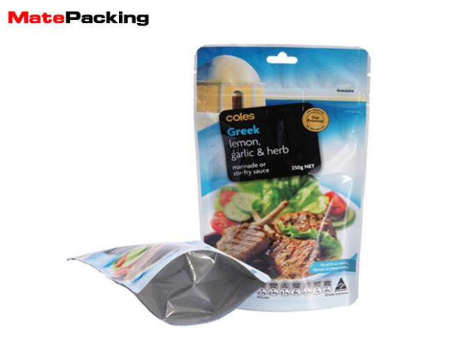 FAD Approved Retort Stand Up Pouches For Food Microwavable Customized Printing