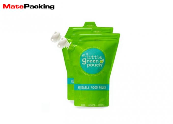 Resealable Spout Pouch Plastic Fruit Juice Jelly Beverage Packaging For Baby Food