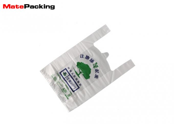 Eco Friendly 100% Biodegradable Packaging Bags PLA Plastic Vest Bag T Shirt Custom Logo