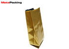 China Customized Size Bottom Gusseted Poly Bags , Side Gusset Coffee Bags Heat Seal factory