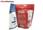 Standing Up Foil Zip Seal Pouches , Chips Snacks Food Grade Stand Up Pouches Matte Printing