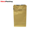Custom Printed Stand Up Paper Bags , Food Packaging Flat Bottom Kraft Paper Ziplock Bag