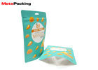Custom Printing Stand Up Resealable Pouch , Clear Window Ziplock Stand Up Pouch For Dry Food