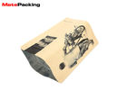 Custom Printed Ziplock Kraft Stand Up Pouches , Kraft Ziplock Bags Food Packaging