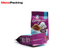 Resealable Pet Food Packaging Bags Zipper Top Flat Bottom Side Gusset Customized Logo