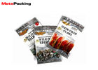 China Frozen Sea Food Heat Seal Foil Pouches , Silver Ziplock Foil Bag Pouches factory