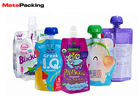 BPA Free Liquid Spout Bag , Custom Print Stand Up Spout Baby Food Pouches