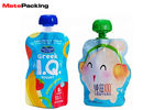BPA Free Liquid Spout Bag , Custom Print Stand Up Spout Baby Food Pouches
