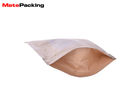 Kraft Paper Stand Up Coffee Bean Packaging Bags Pouches 0.05 - 0.2mm Thickness
