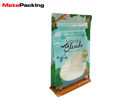 Custom Design Food Packaging Pouches , Side Gusset Flat Bottom Zip Lock Resealable Stand Up Pouches