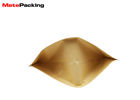 Gravure Printing Kraft Paper Food Bags Stand Up Pouches Foil Lined With Zipper Lock