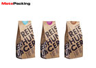 Heat Sealing Kraft Paper Side Gusset Coffee Bags Food Grade FDA Approved