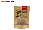 Kraft Paper Food Packaging Pouches , Stand Up Snack Zipper Paper Pouch With Window