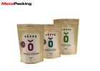 Food Grade Kraft Paper Food Bags Flat Bottom Pouch For Snack Package