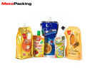 Spout Plastic Drink Pouches , Stand Up Reusable Juice Pouches Custom Logo Printing