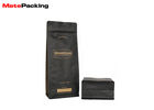 Food Grade Heat Seal Stand Up Coffee Pouches , Packaging Tin Tie Brown Paper Coffee Bags