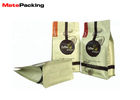 T Zipper Resealable Coffee Bags Aluminum Foil Laminated Matte Custom Printing