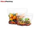 Breathable Fresh Vegetable Plastic Packaging Bags Transparent Custom Printed With Hole