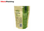 FDA Certificated Round Bottom Stand Up Barrier Pouches With Zipper Custom Logo