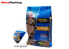Heat Sealed Zipper Side Gusset Bag For Pet Food Foil Inside Moisture Proof High Barrier