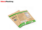 Biodegradable Kraft Paper Stand Up Bags , Coffee Packaging Bags With Zipper