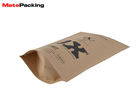 Stand Up Kraft Paper Biodegradable Packaging Bags Food Package With Zipper