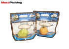 China Custom Printing Vegetable Preserving Bags , Clear Handle Fruit Packaging Bags With Zipper factory