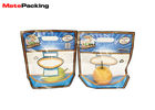 Custom Printing Vegetable Preserving Bags , Clear Handle Fruit Packaging Bags With Zipper