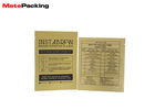 Food Grade Biodegradable Packaging Bags Three Side Sealed Kraft Paper Bag With Tear Notch