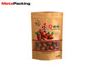 China Food Packaging Flat Brown Kraft Paper Bags Recyclable Gravure Printing With Window factory