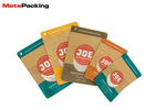 Clear Window Ziplock Kraft Stand Up Pouches Custom Design For Snack Packaging