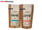 Coffee Foil Stand Up Pouch Kraft Paper Lamination Custom Printing With Ziplock