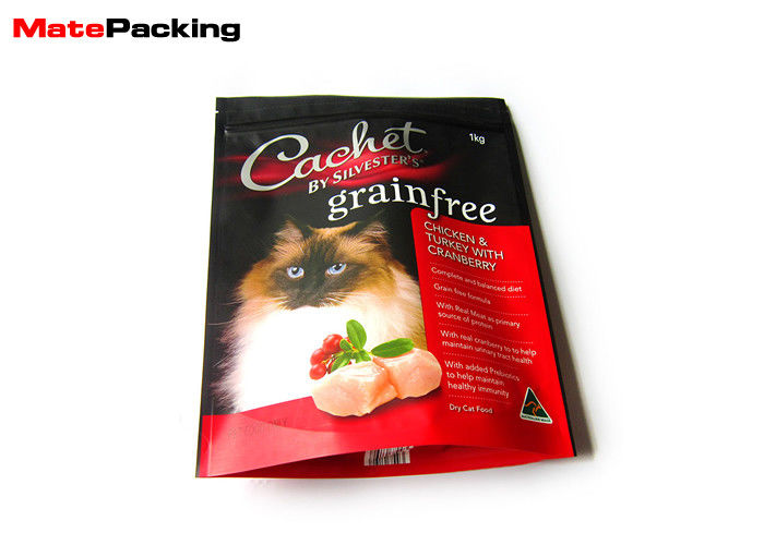 China 1kg Colorful Packaging Cat Food Bag Limited Plastic Standing Up Custom Size factory