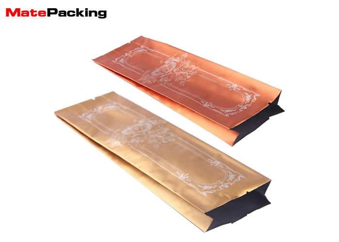 China Side Gusset Foil Resealable Stand Up Pouches Glossy Heat Seal Moisture Proof 250g For Coffee factory
