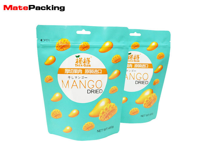 China Custom Printing Stand Up Resealable Pouch , Clear Window Ziplock Stand Up Pouch For Dry Food factory