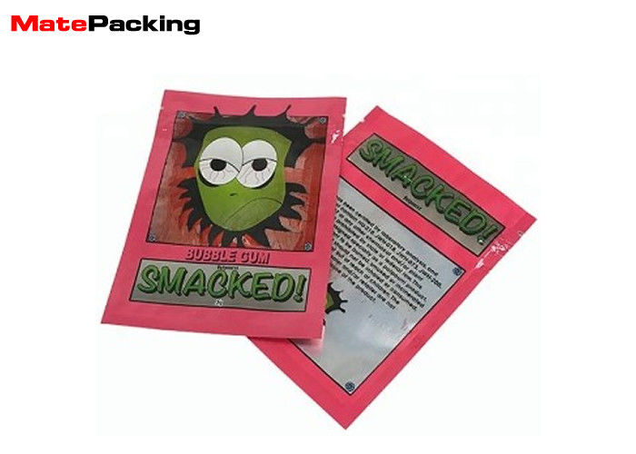 China Custom Logo Ziplock Foil Food Pouches Glossy Three Side Sealed Reusable 5g factory