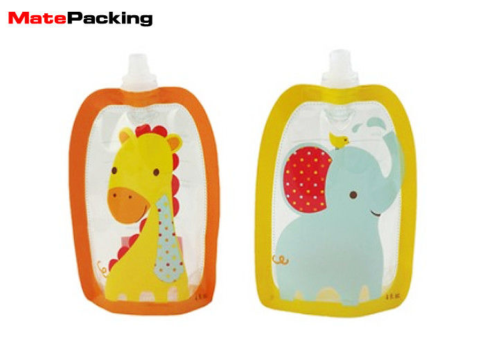 China BPA Free Spout Pouch Refillable Baby Food Squeeze Pouch With Spout Special Shape company