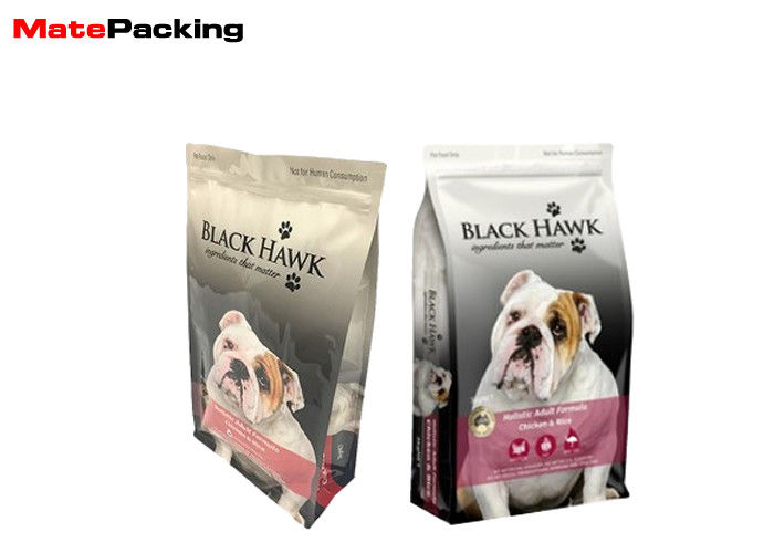 China Custom Made Side Gusset Flat Bottom Pouch Pet Food With Zip Lock Smell Proof factory