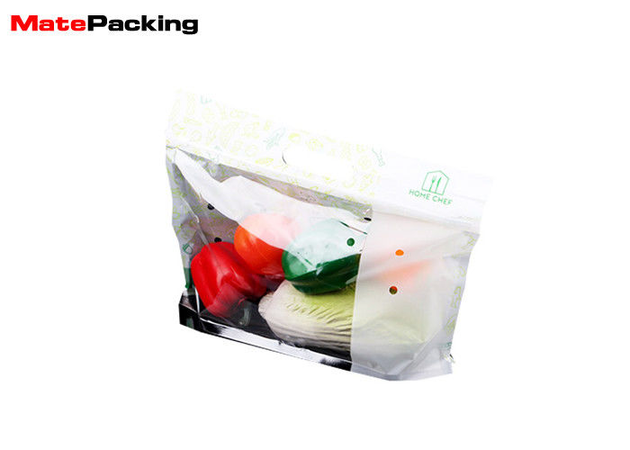 China Aluminum Laminated Clear Plastic Produce Bags , Zipper Transparent Packaging Bags factory