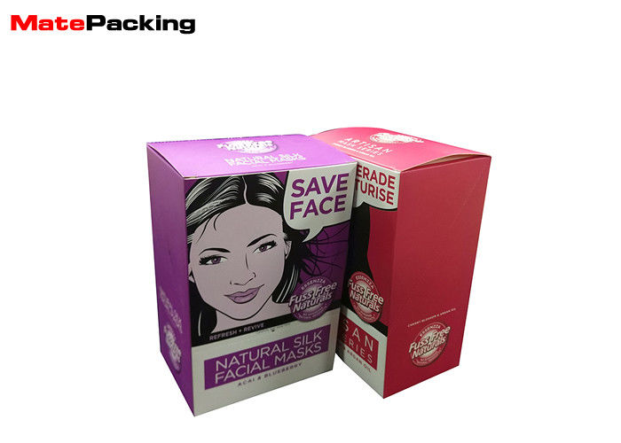 China Cosmetic  Facial Mask Square Retail Packaging Boxeswith Custom Logo factory