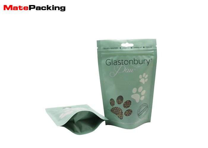 China Custom Plastic Stand Up Pouch Matte Child Proof Zipper Bags With Zipper / Window factory