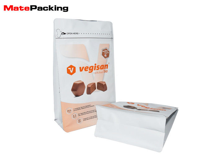 China UV Printing Matte / Glossy Flat Bottom Pouch Moisture Proof 14 O.Z. For Chocolate factory