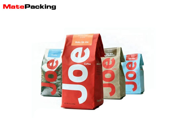 China Side Gusset Foil Food Pouches Custom Design Heal Sealed Plastic For Instant Coffee factory