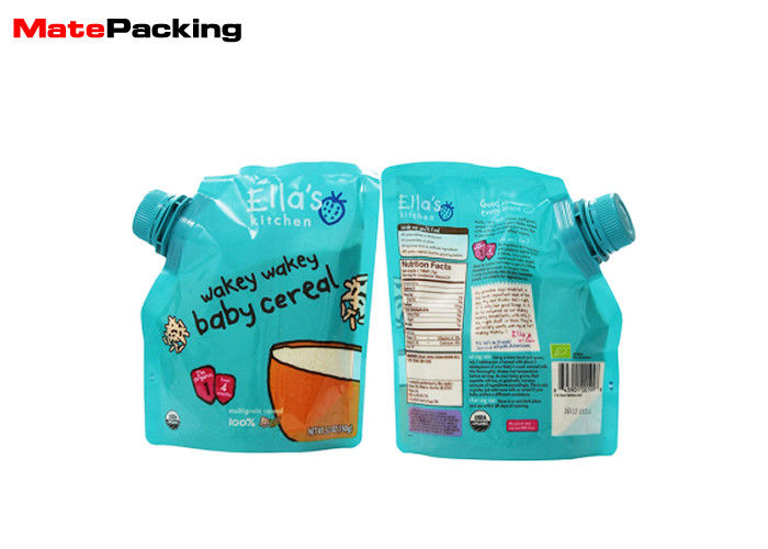 China 100% Security Food Grade Spout Pouch Custom Logo Printing Organic Baby Food Pouches factory
