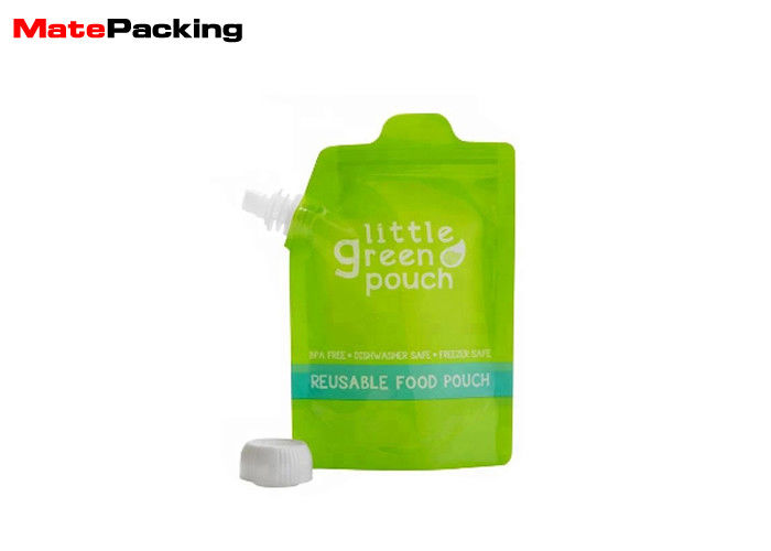 China Resealable Spout Pouch Plastic Fruit Juice Jelly Beverage Packaging For Baby Food factory