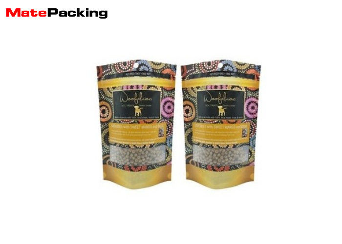 China Santa Standing Plastic Tobacco Pouch Biscuit Packing Pouch With Zipper Window factory