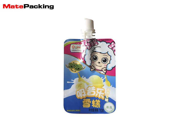 China Custom Size Spout Pouch Liquid Stand Up Bag Gravure Mold Printing factory
