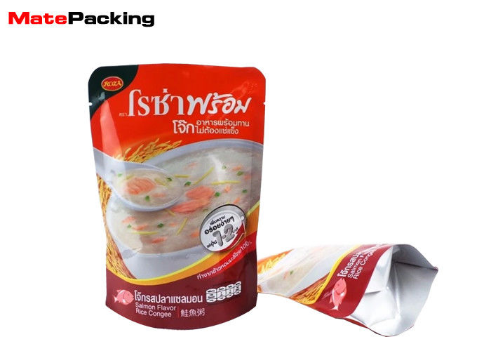 China High Temperature Resisting Retort Pouch Bag Stand Up Tear Notch Retort Canning Bags factory