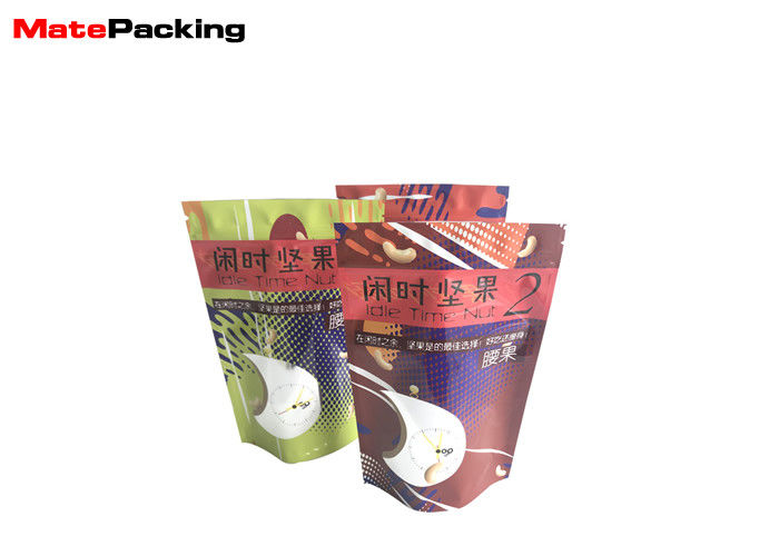 China Digital Flat Printing Aluminum Foil Stand Up Pouch Plastic Zipper Lock For Nuts factory